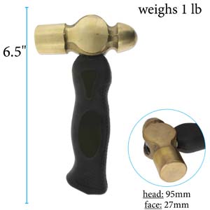 Beadsmith 1lb Brass Ergo Hammer