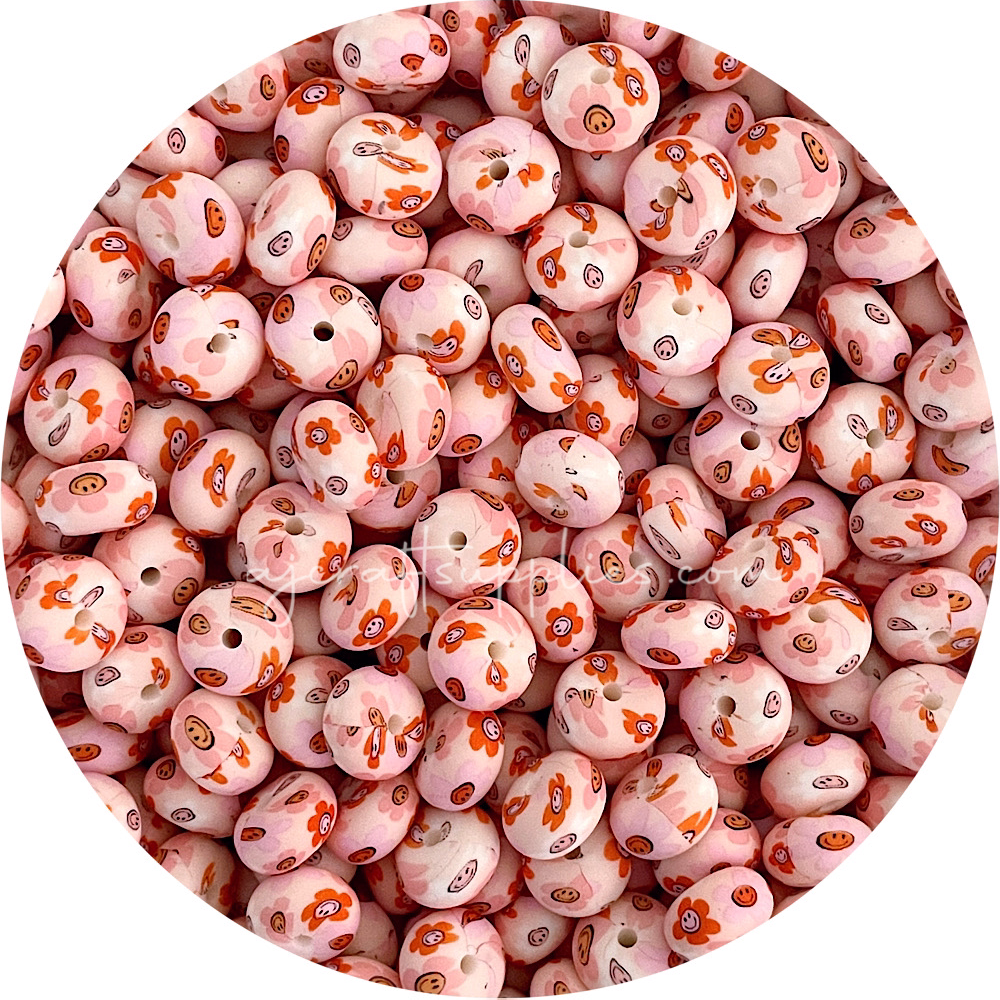 Retro Daisy Print - Mini Abacus - Each