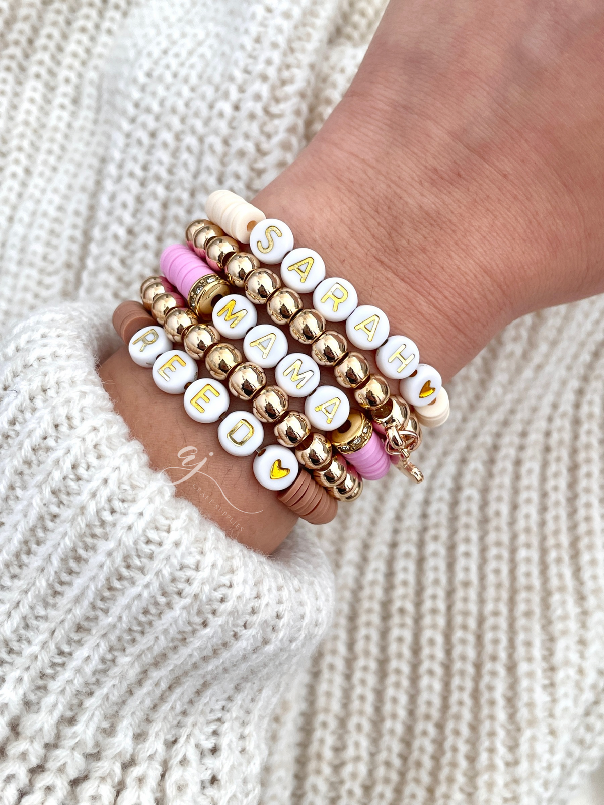 6mm Round Acrylic Beads (Large Hole) - CHOOSE YOUR COLOUR - 5 Beads