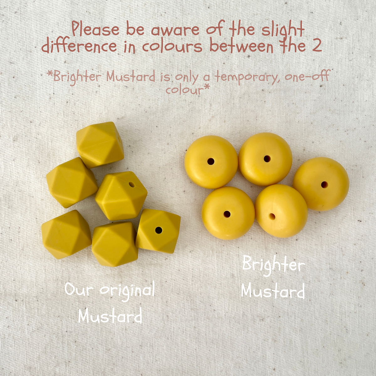Brighter Mustard Yellow - 19mm Abacus Silicone Beads - 5 Beads