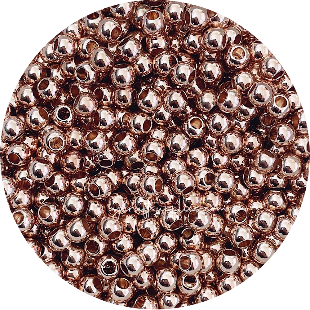 8mm Round Acrylic Beads (Large Hole) - CHOOSE YOUR COLOUR - 5 Beads
