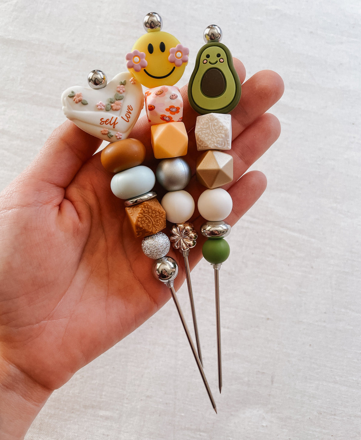 Beadable 6” Cookie Scribe Blanks / Glitter Pokers - Stainless Steel - Each