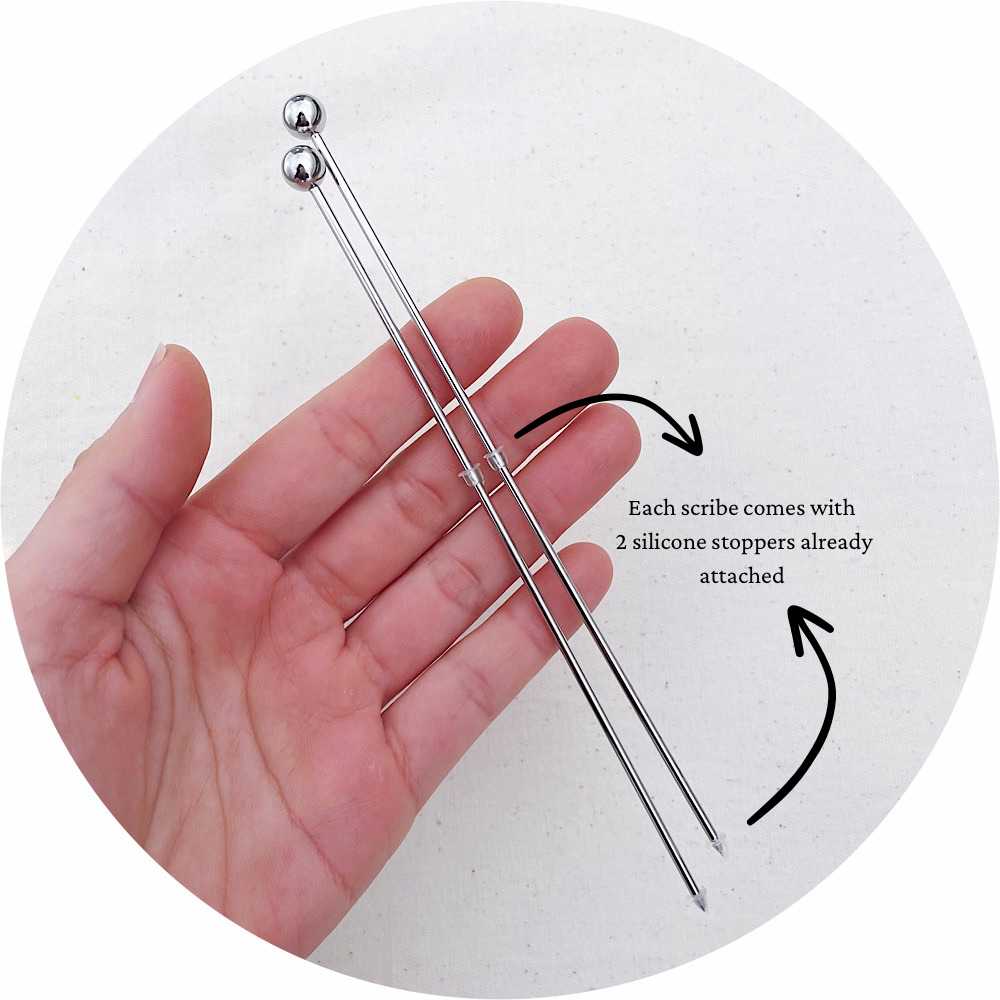 Beadable 6” Cookie Scribe Blanks / Glitter Pokers - Stainless Steel - Each