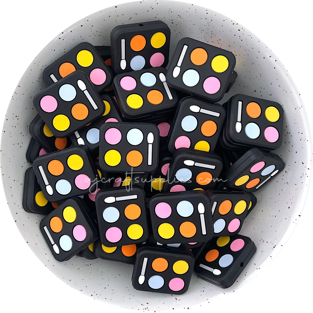 Eyeshadow Palette (Makeup) Silicone Beads - 2 beads