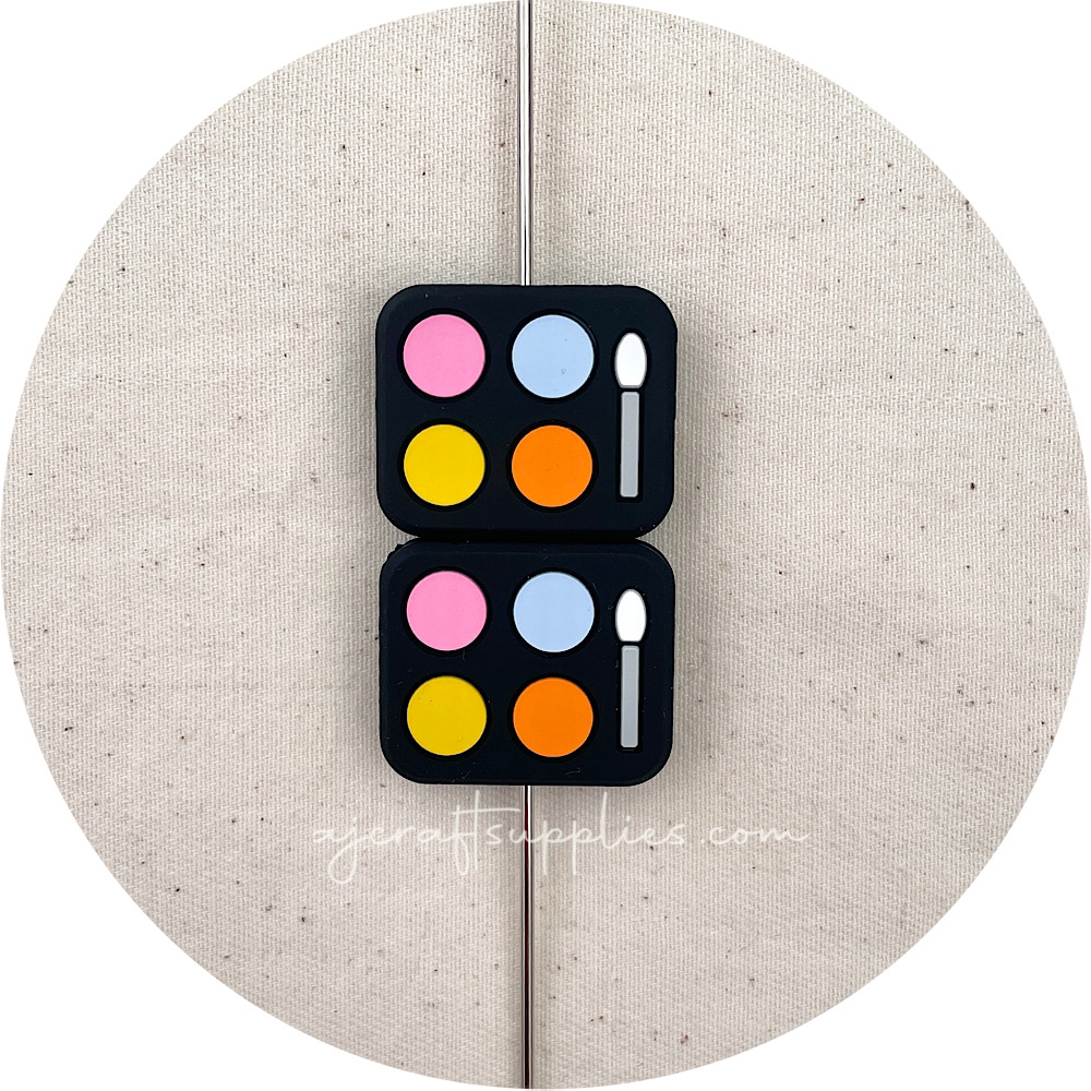 Eyeshadow Palette (Makeup) Silicone Beads - 2 beads