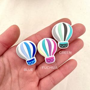 *CLEARANCE* Hot Air Balloon Silicone Focal Beads - Choose Your Colour - 2 Beads