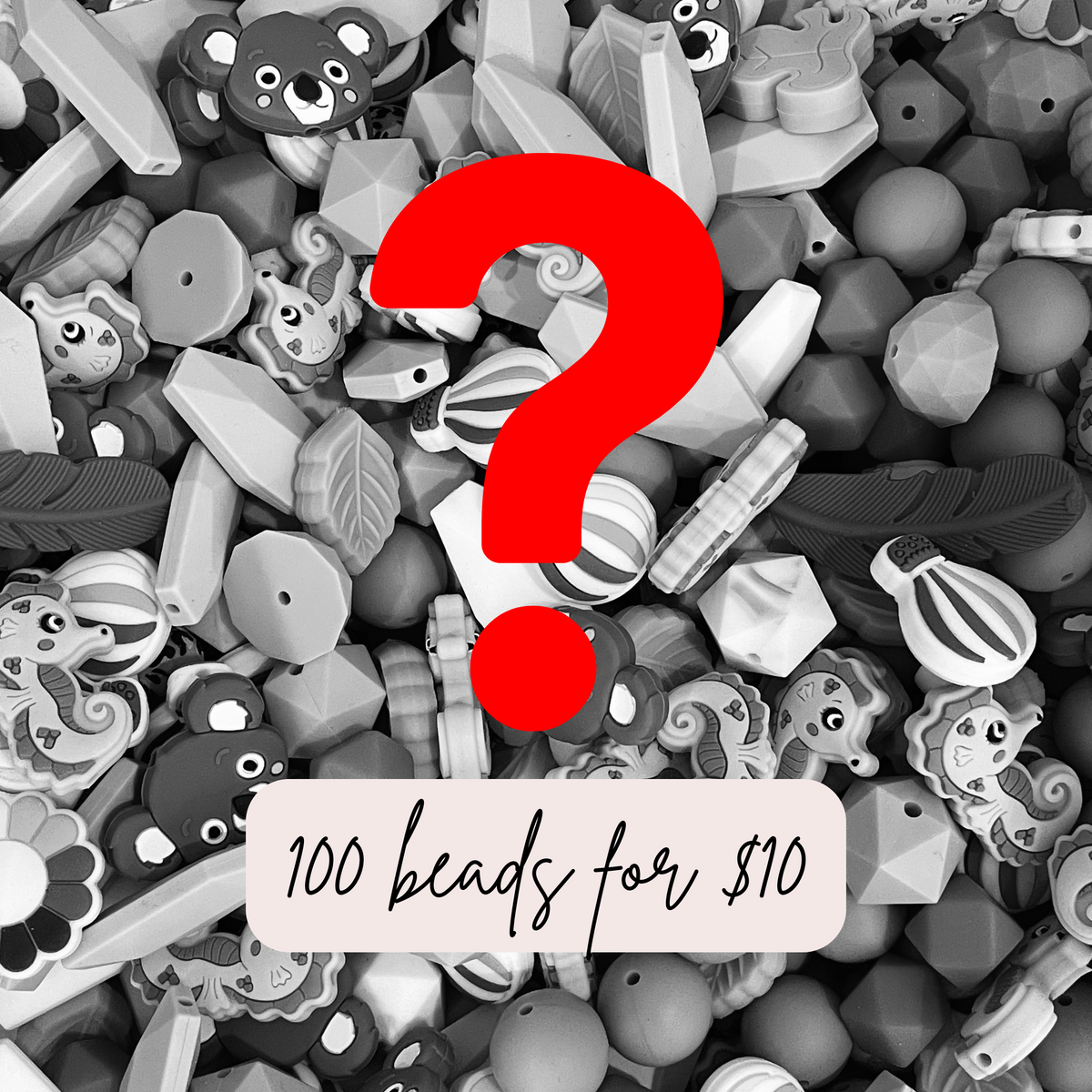 SUPER DEAL - 100 Beads for $10 - Silicone Beads Mystery Pack
