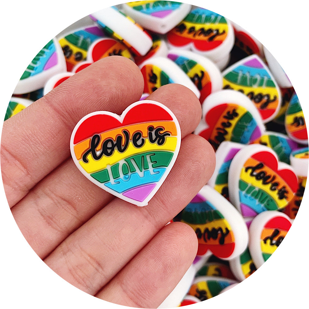 Love is Love PRIDE Silicone Beads - 2 beads