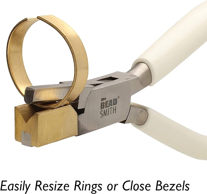 Beadsmith Bow Closing Pliers with Brass Jaw - 5.5" - V-shape for Closing & Adjusting Rings & Loops