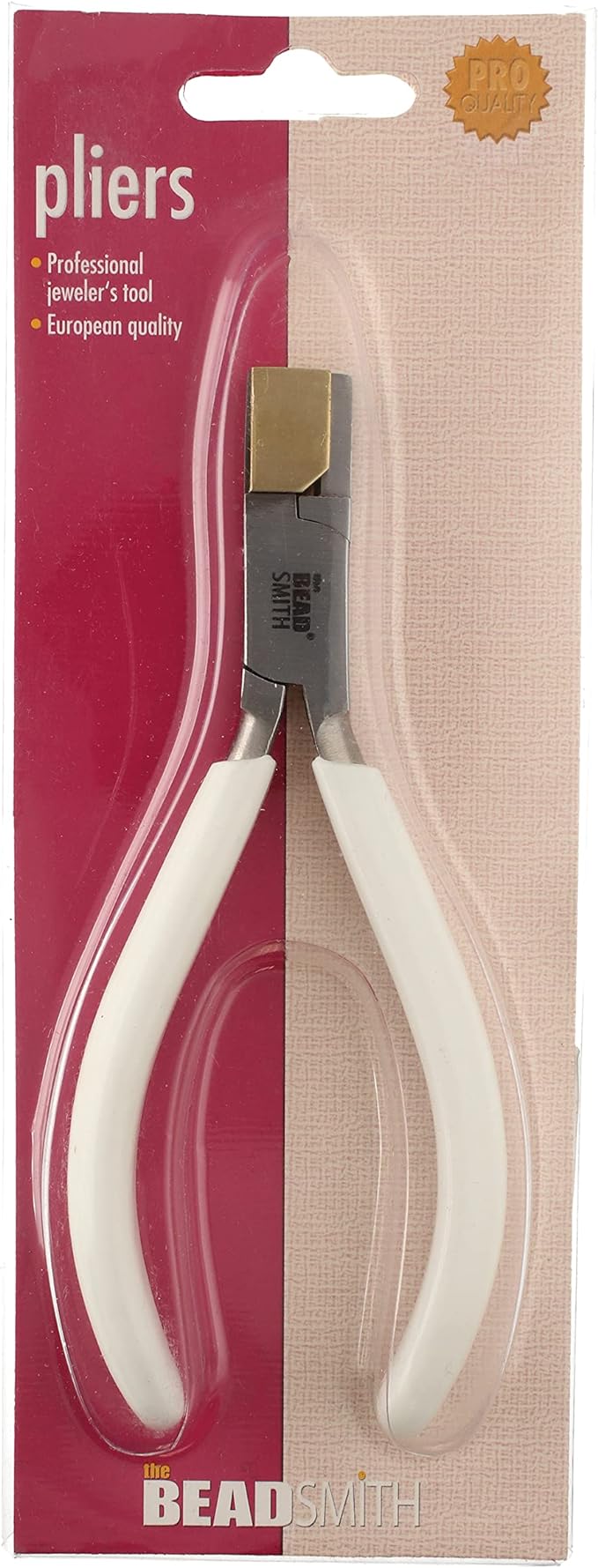 Beadsmith Bow Closing Pliers with Brass Jaw - 5.5" - V-shape for Closing & Adjusting Rings & Loops