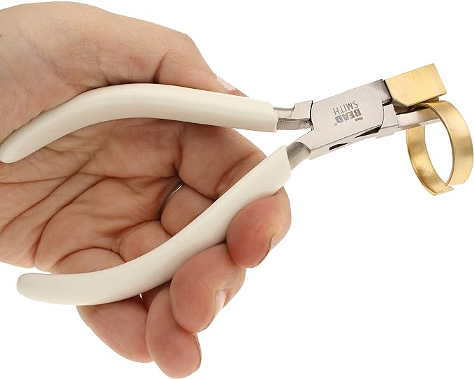 Beadsmith Bow Closing Pliers with Brass Jaw - 5.5" - V-shape for Closing & Adjusting Rings & Loops