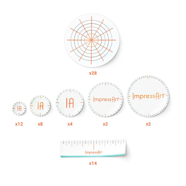 Sticker Guide Material ImpressArt Stamp Sticker Guides - 1 Book - AJ Craft Supplies