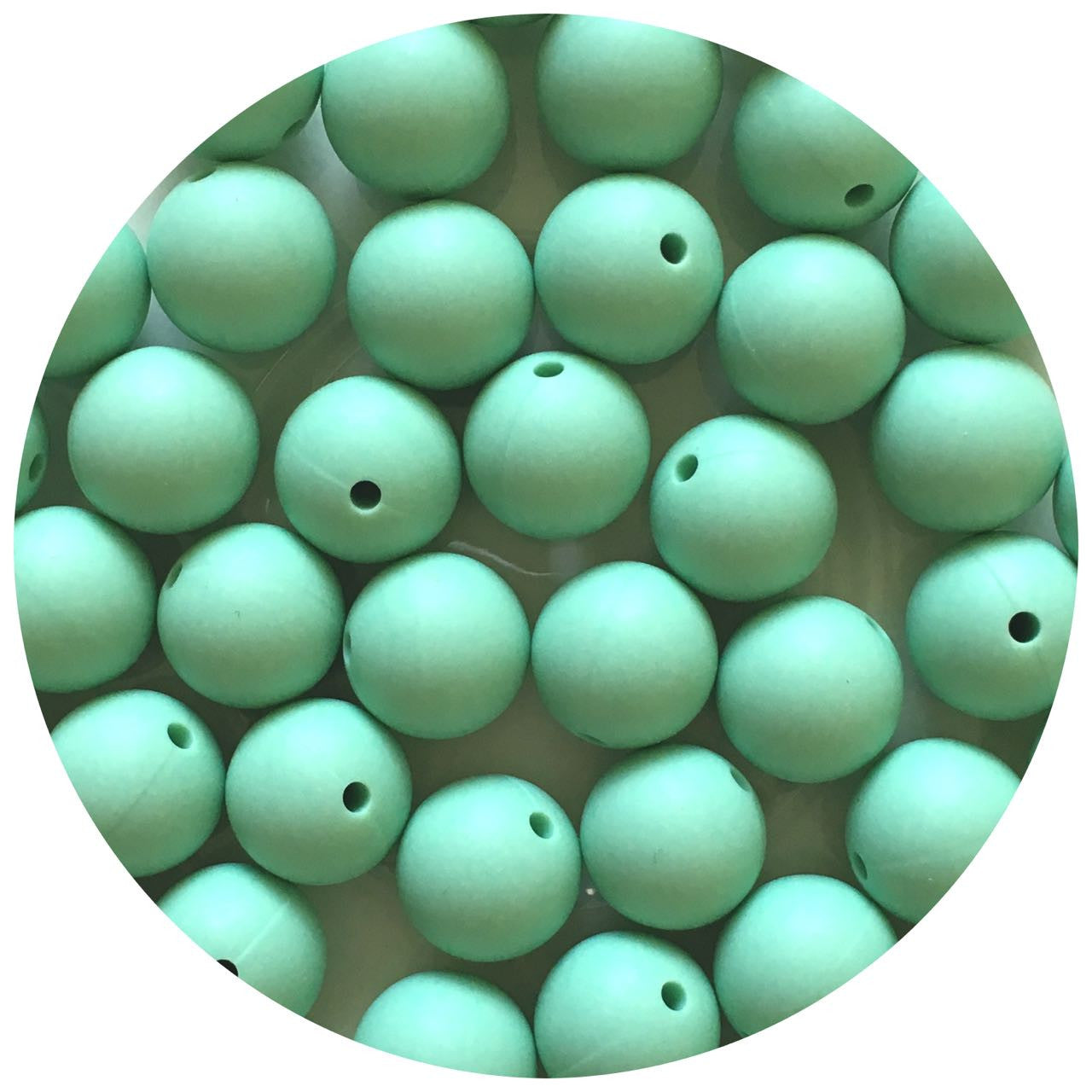 Mint Green - 15mm round - 10 Beads