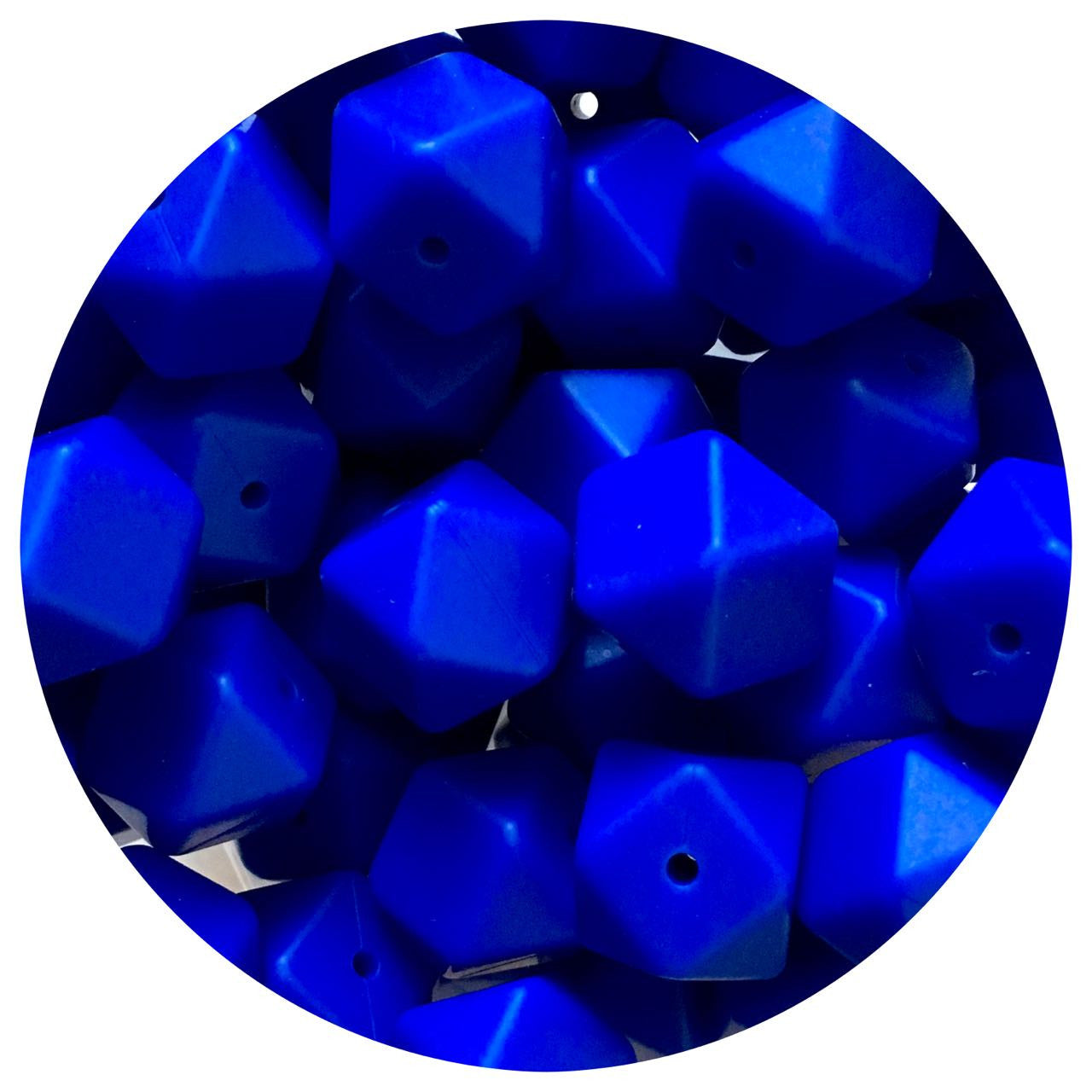 Royal Blue - 17mm Hexagon - 10 Beads