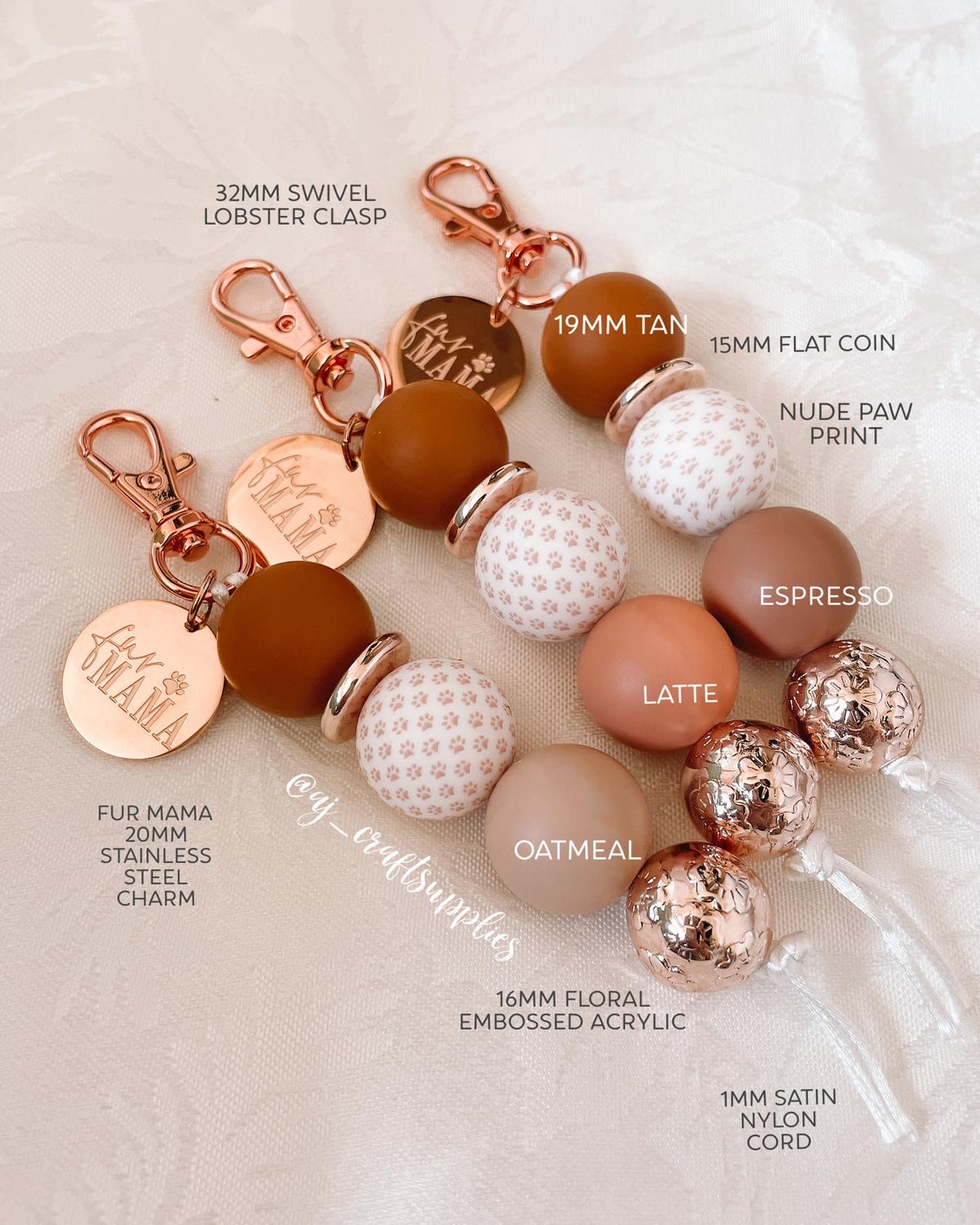 16mm (Floral Embossed) Round Acrylic Beads - CHOOSE YOUR COLOUR - 5 Beads