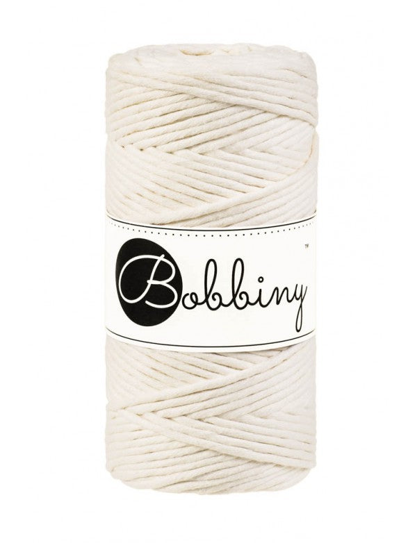 Bobbiny Single Twist Macrame Cord - 3mm - Natural