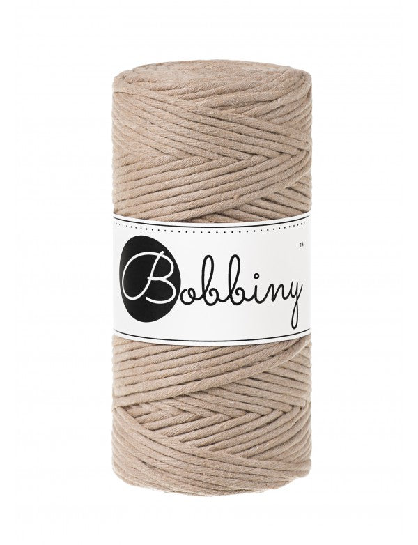 Bobbiny Single Twist Macrame Cord - 3mm - Sand