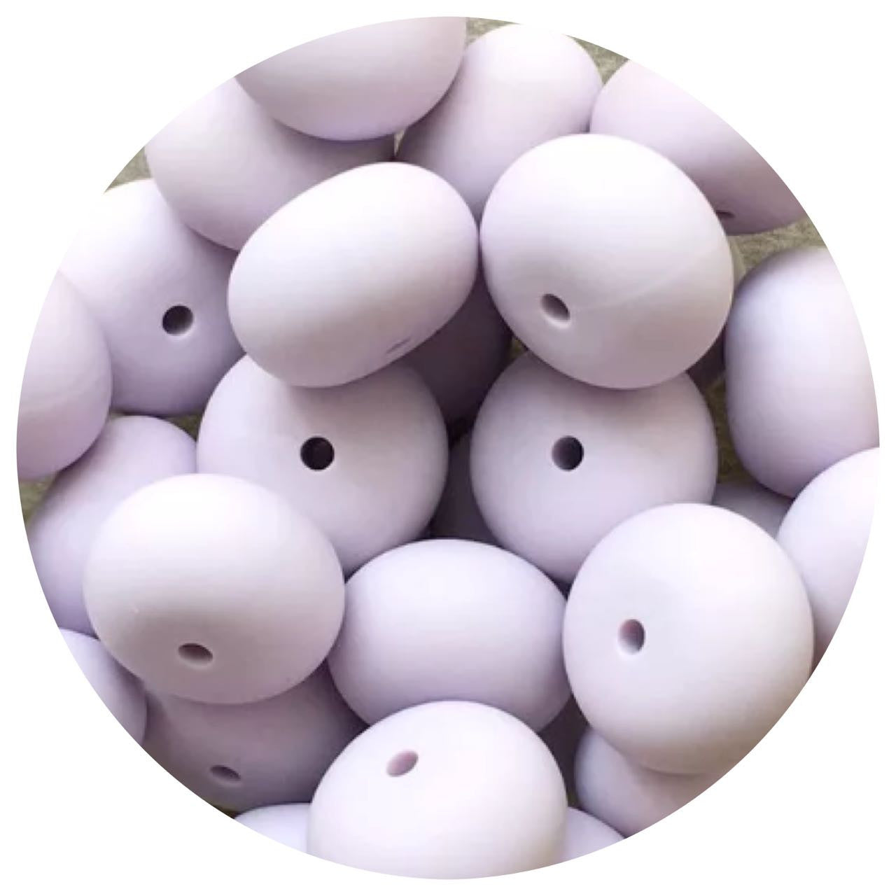 Lilac Purple - 22mm Abacus Silicone Beads - 5 Beads