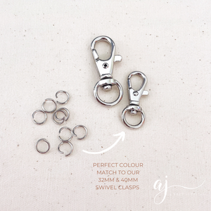 8mm Jump Rings - Stainless Steel - 40 pcs