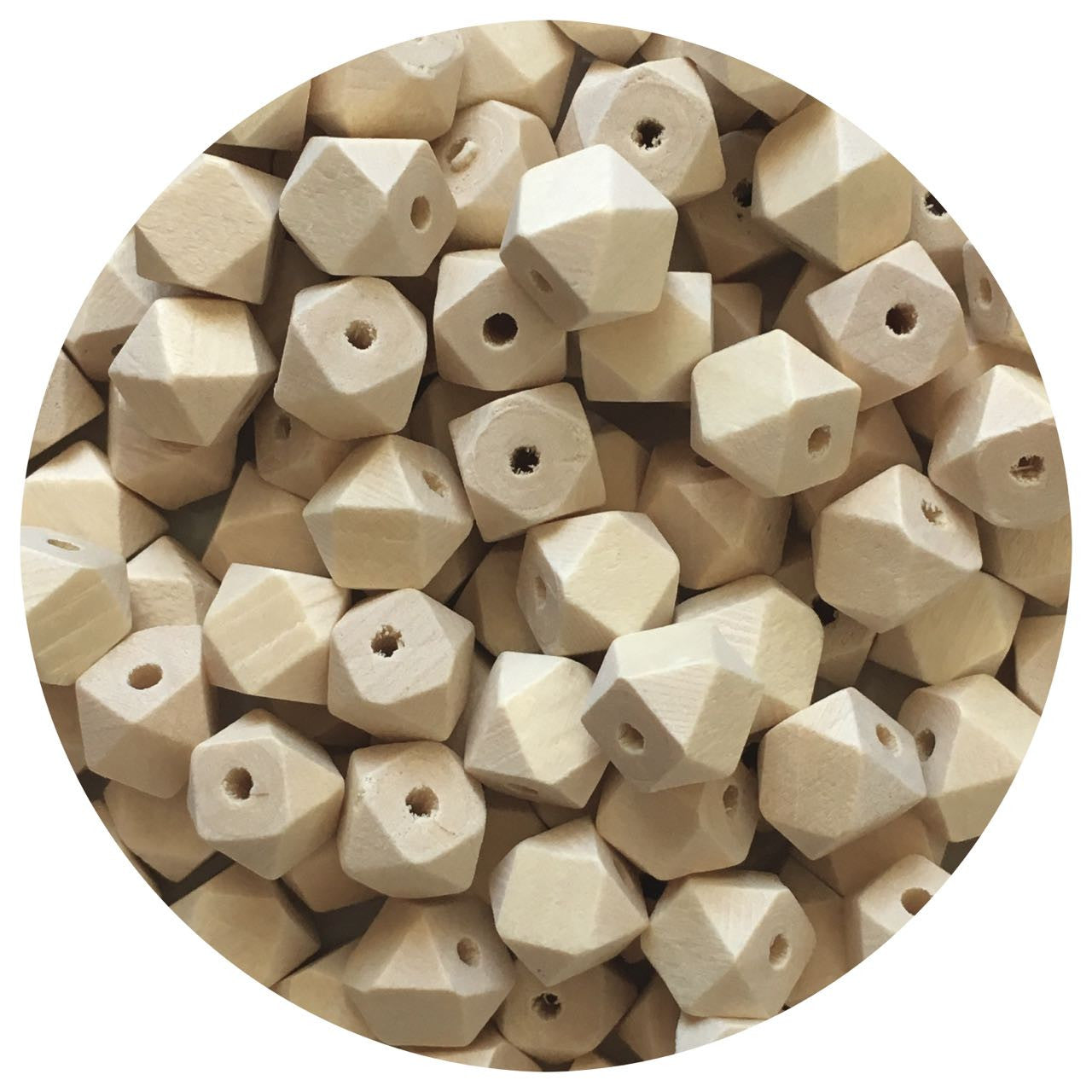 Natural Wood Hexagon Beads - 10mm - 20pack