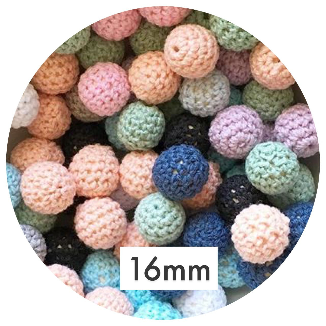 16mm Crochet Beads - Mixed Pack - 20pack