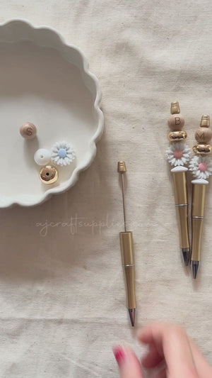 Beadable Pen Blanks - Shiny Rose Gold - Each