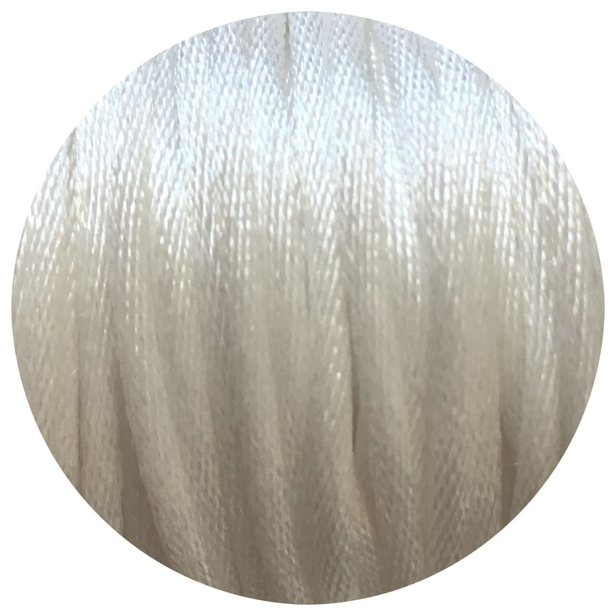 White - 2mm Satin Nylon Cord - 10m