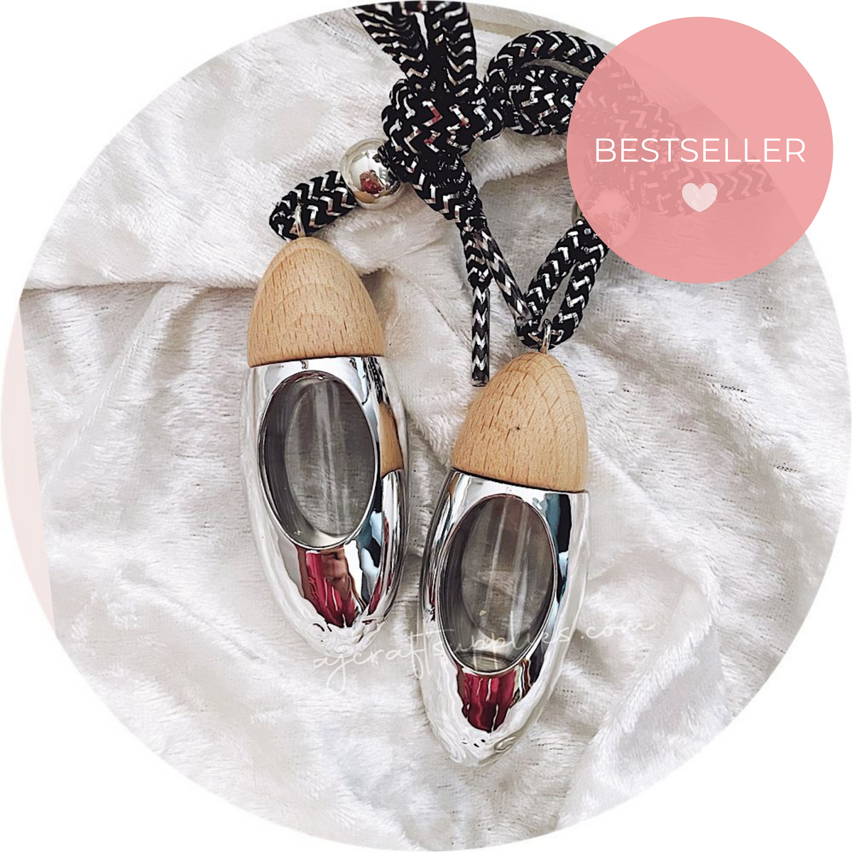 Hanging Bullet Diffuser Bottle - Silver - Each