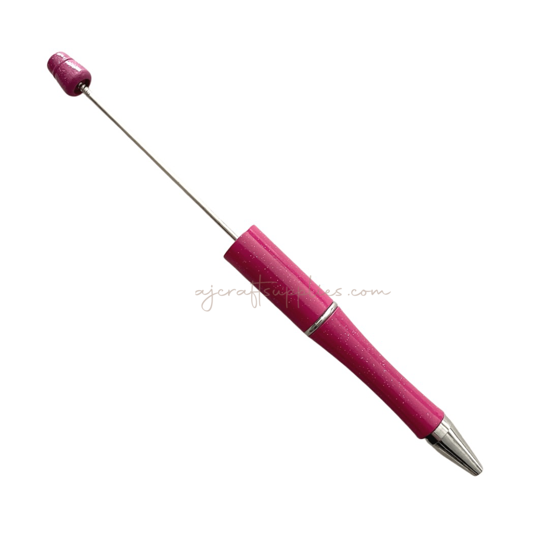 Beadable Pen Blanks - Sparkle Raspberry - Each