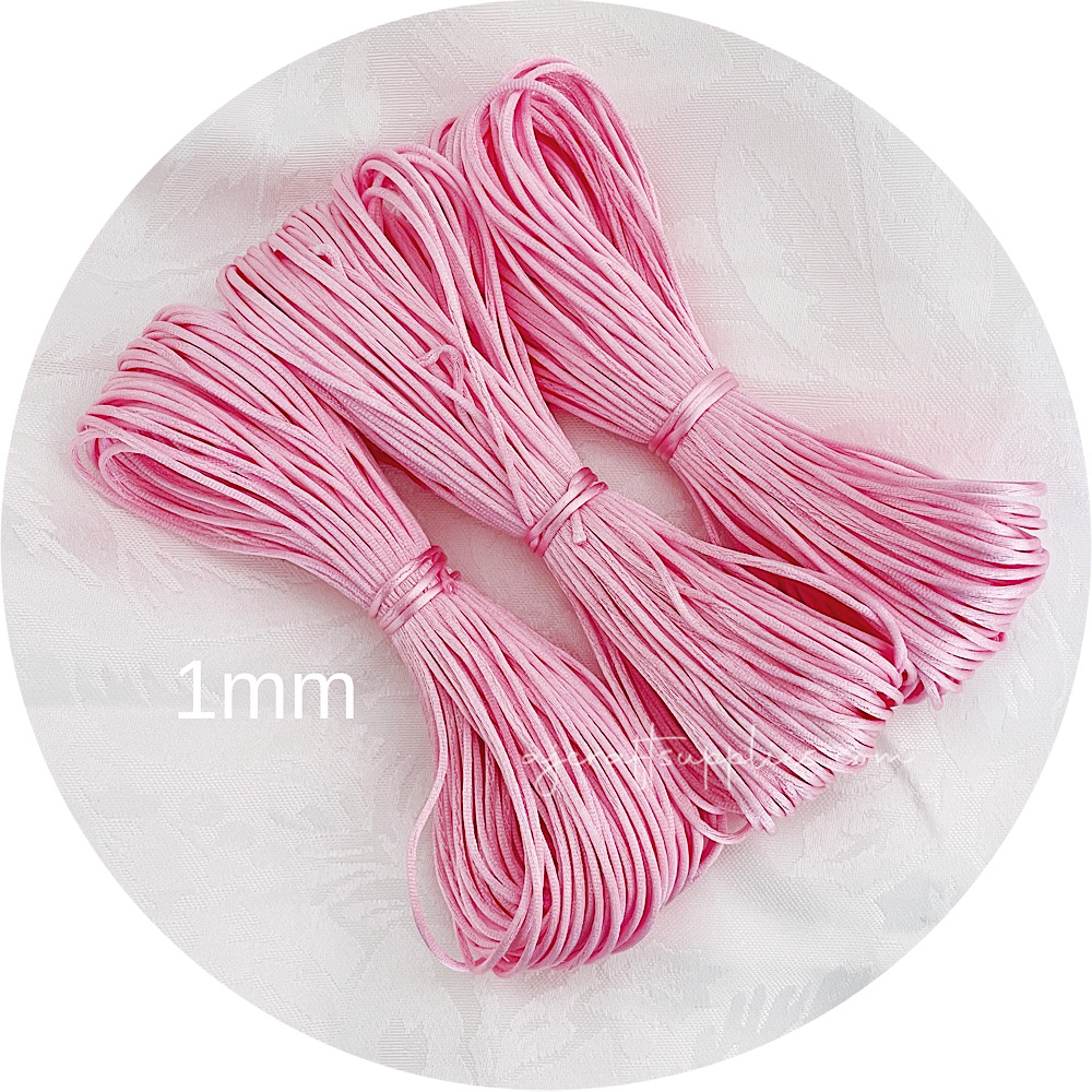 Soft Pink - 1mm Satin Nylon Cord Wholesale Silicone Beads Australia - AJ  Craft Supplies