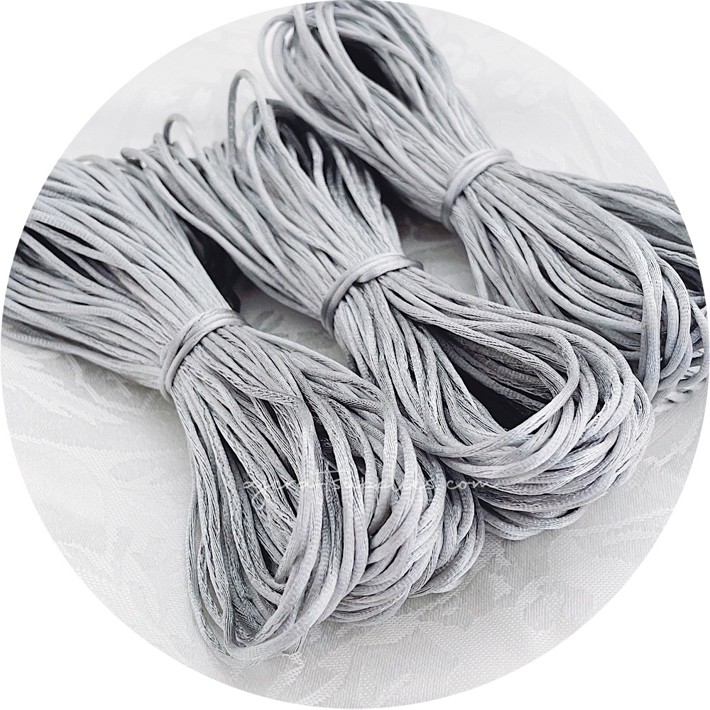Light Grey 1mm Satin Nylon Cord Wholesale Craft Supplies Australia