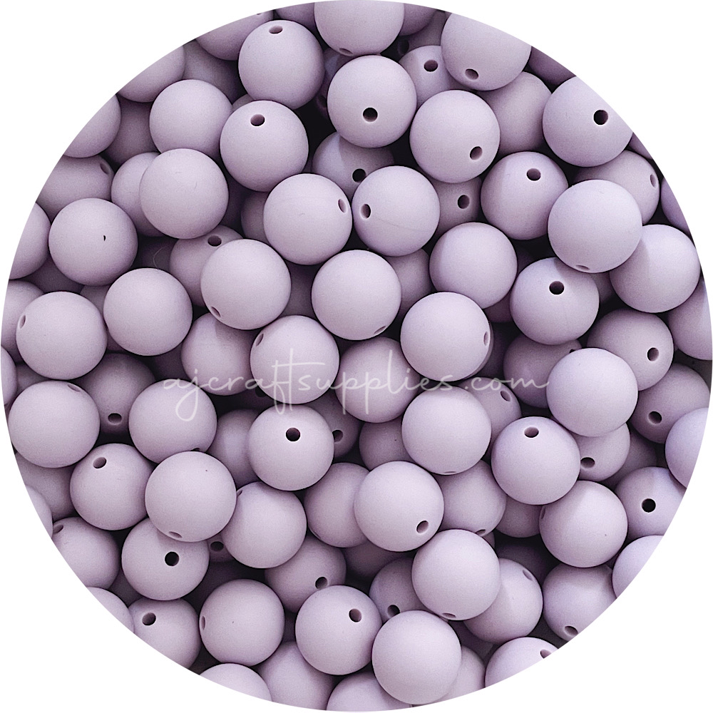Lilac Purple - 15mm round - 10 Beads