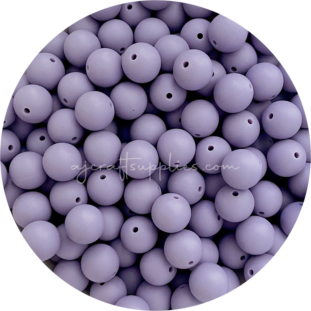 Taro Purple - 15mm round - 10 Beads