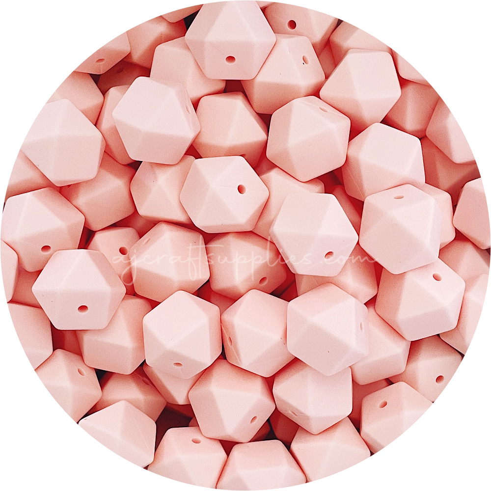 Apricot - 17mm Hexagon - 10 Beads