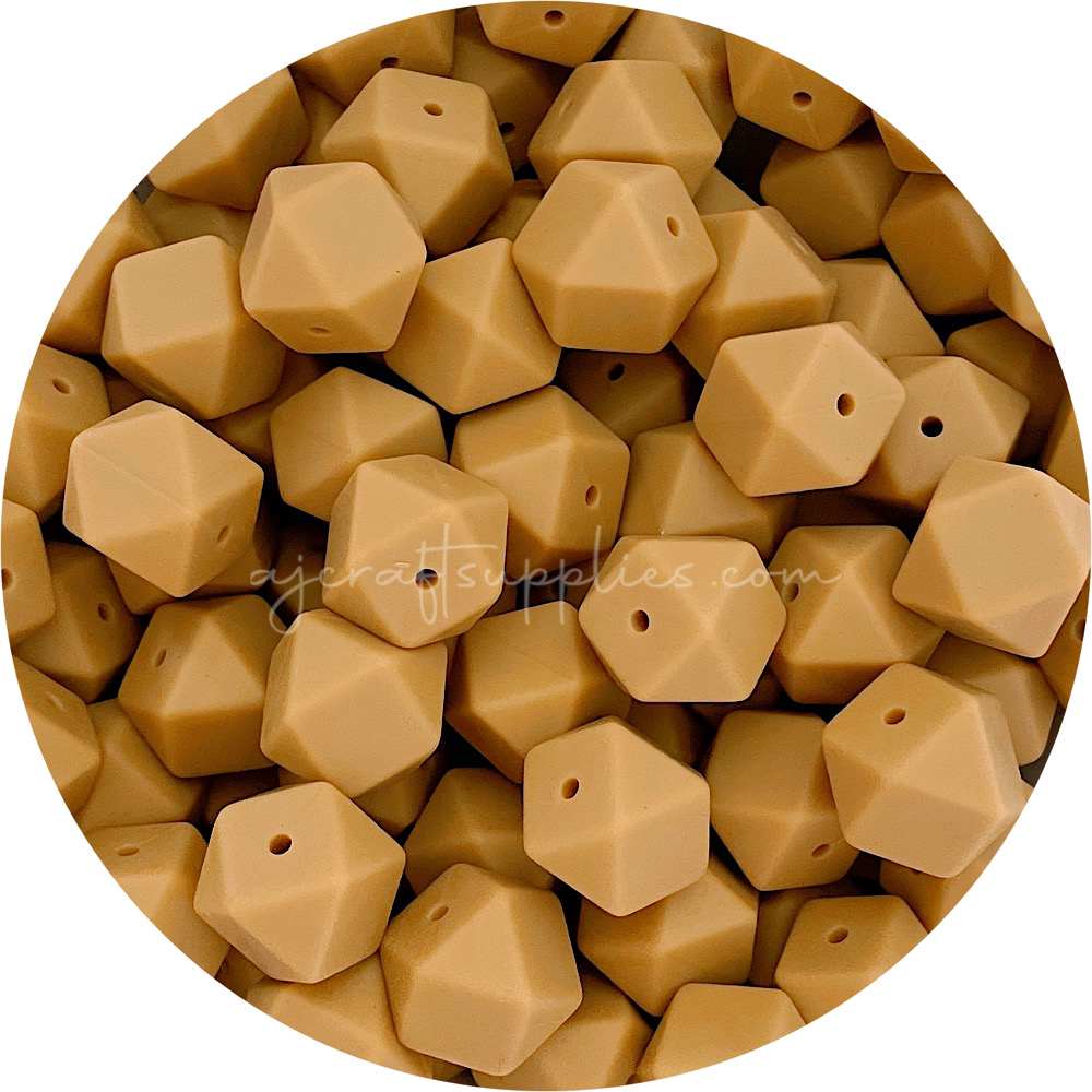 Butterscotch - 17mm Hexagon - 10 Beads
