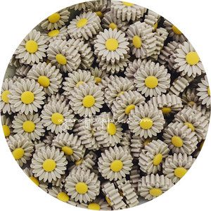 Taupe - 22mm Mini Daisy Silicone Beads - 2 beads