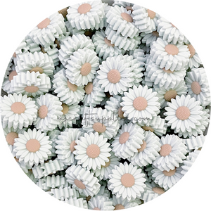 Seabreeze - 22mm Mini Daisy Silicone Beads - 2 beads