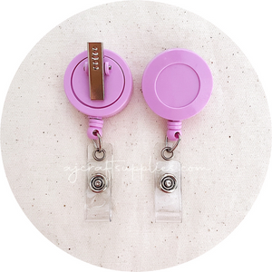 Retractable Badge Reel with Rotating Alligator Clip - Sweet Lilac - Each
