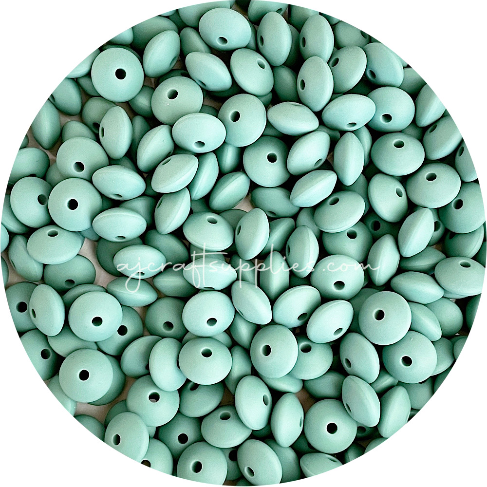 Ether Green - 12mm Mini Saucer - Each