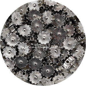 20mm Daisy Metal Beads - CHOOSE YOUR COLOUR - 2 beads