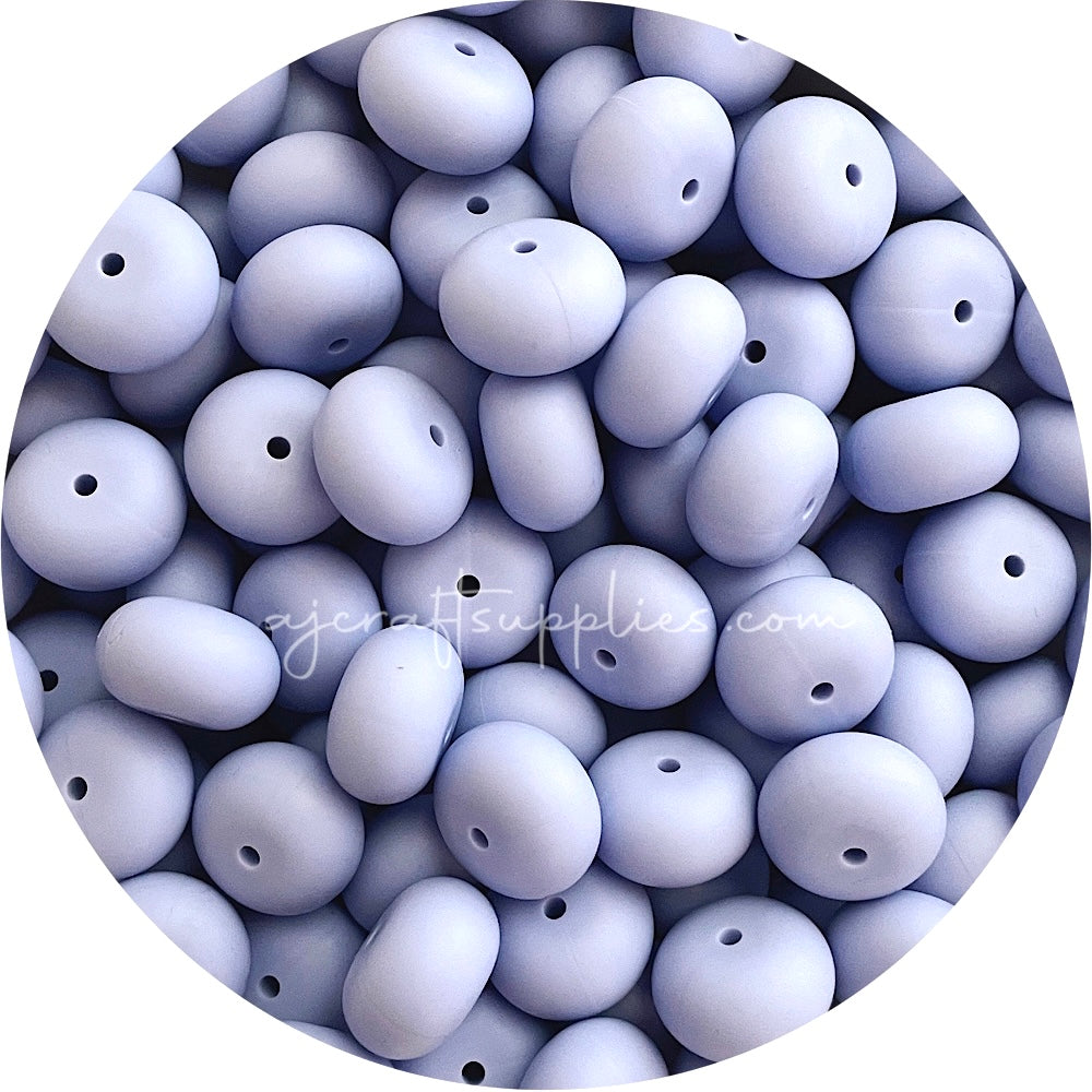 Powder Blue - 19mm Abacus Silicone Beads - 5 Beads