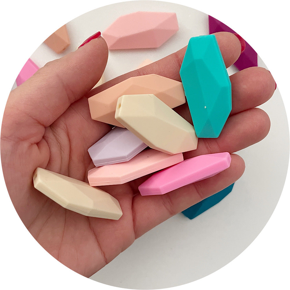 *CLEARANCE* Geo Leaf Beads - Choose your colour - Each