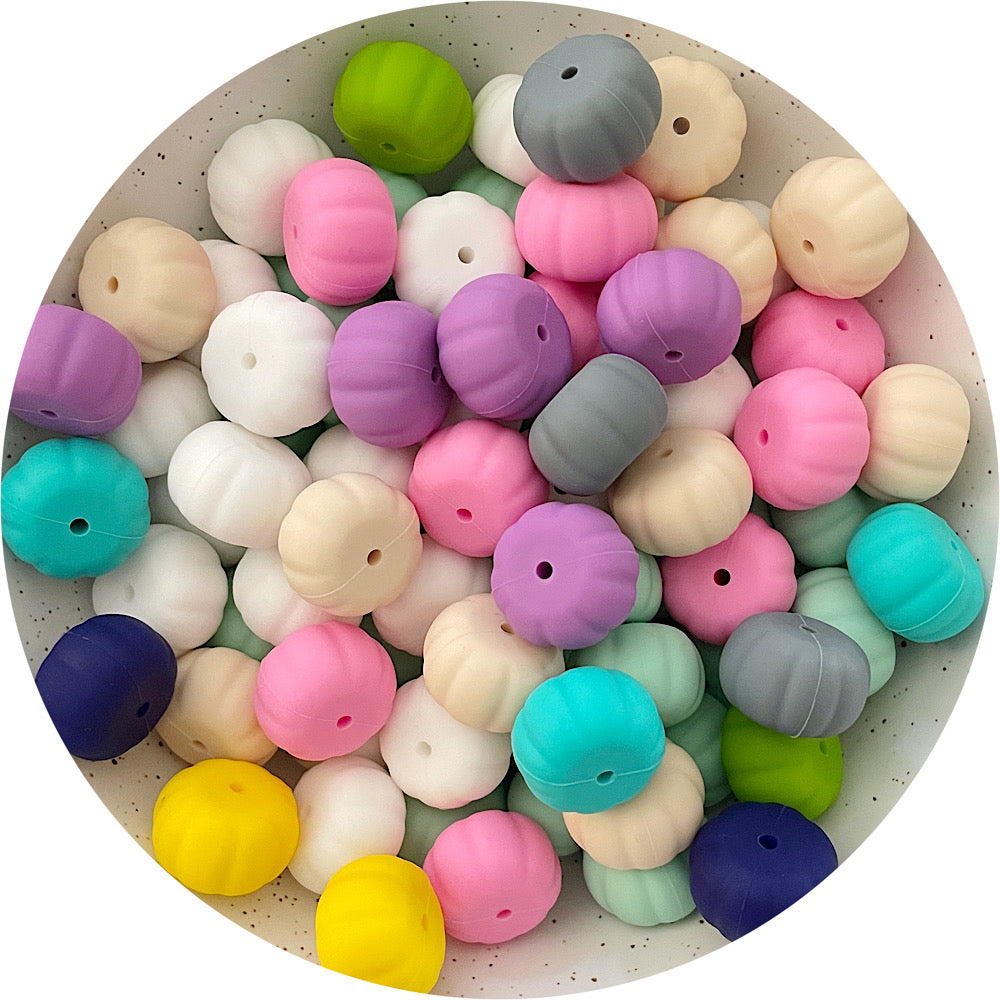 *CLEARANCE* 19mm Pumpkin Abacus Beads - Choose your colour - Each
