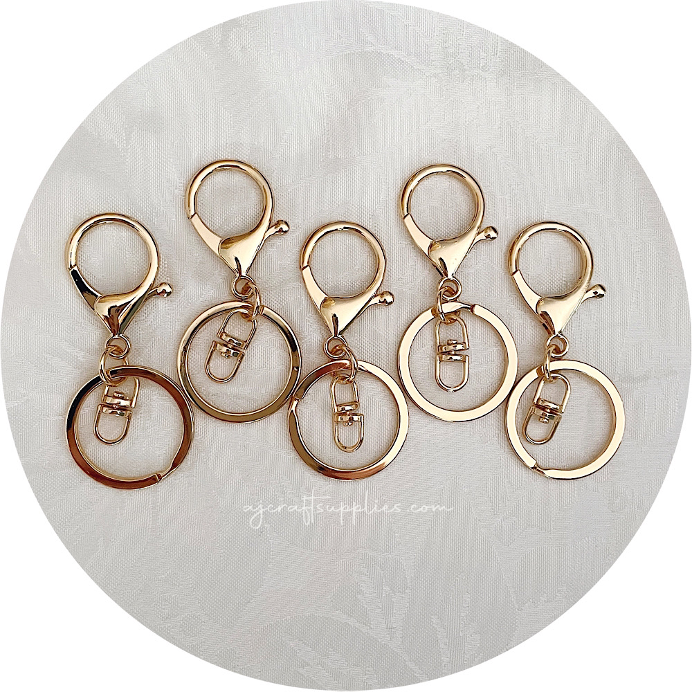 70mm Large Lobster Clasp & Ring - Light Gold (Superior Quality) - 5 Clasps