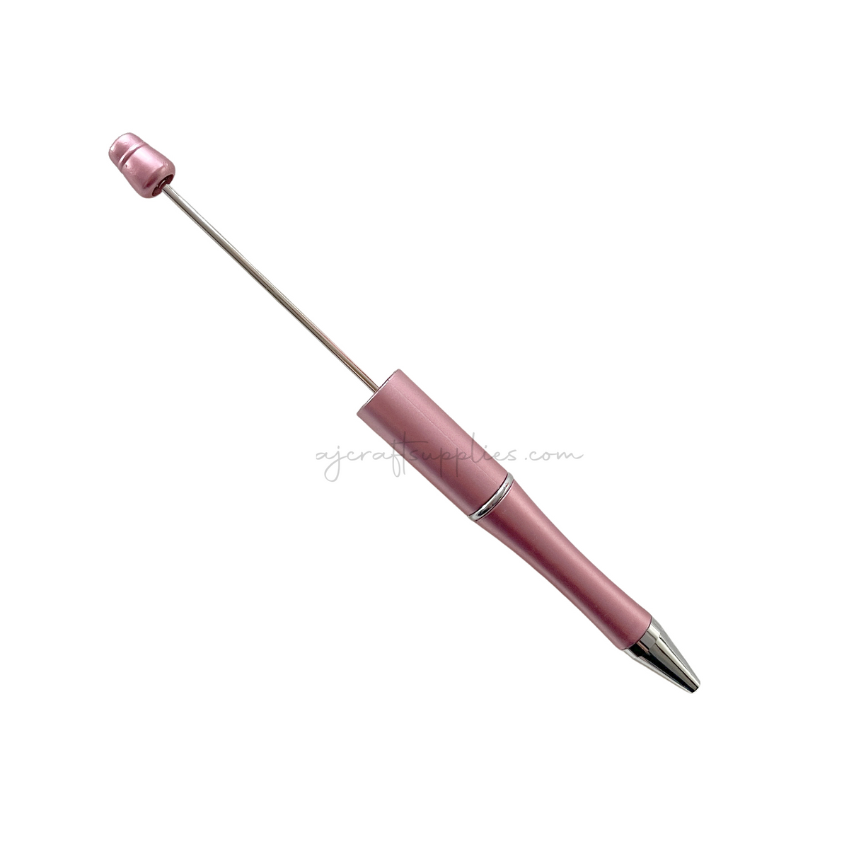 Beadable Pen Blanks - Brushed Rose Pink - Each