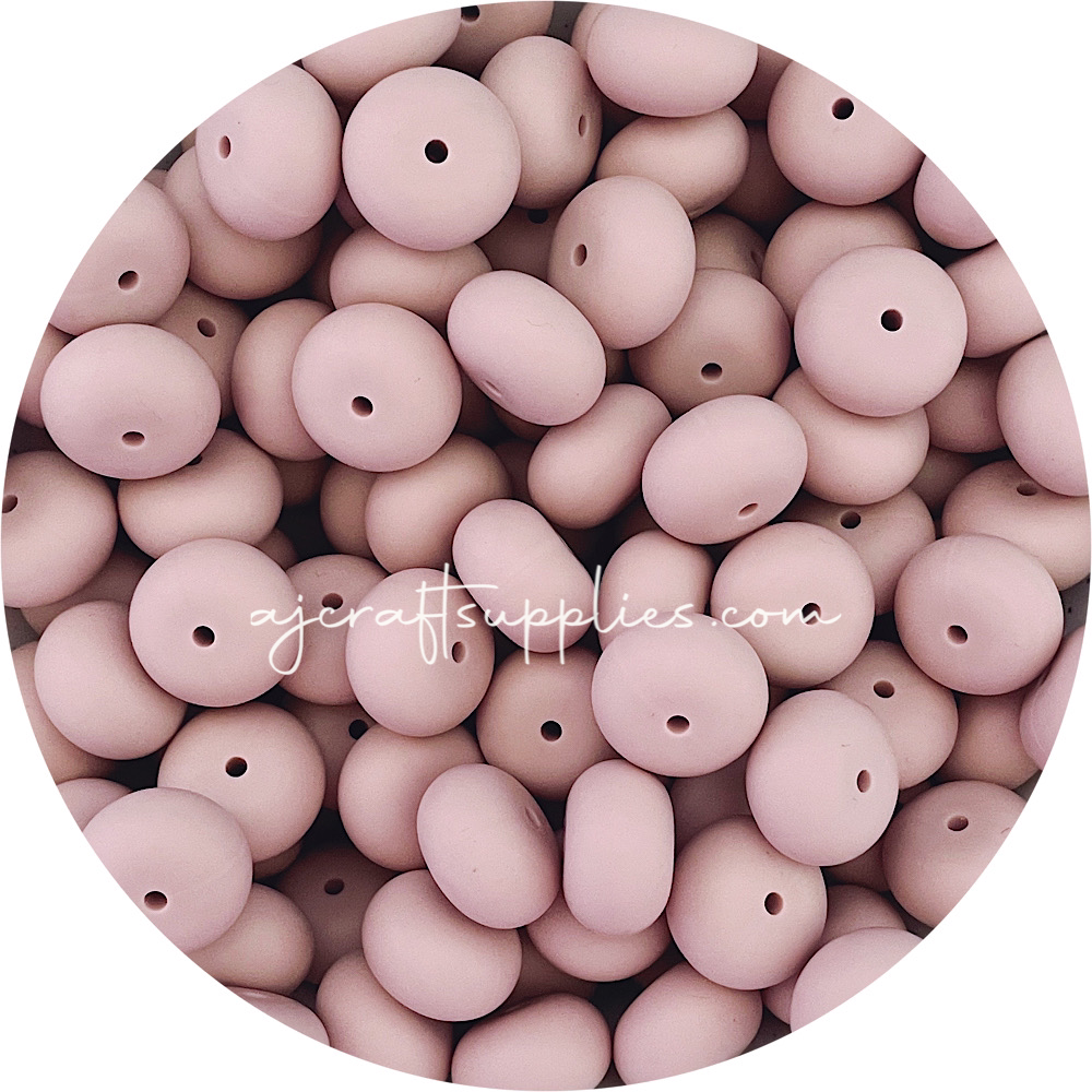 Nude - 19mm Abacus Silicone Beads - 5 Beads