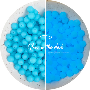 12mm round Glow in the Dark Silicone Beads
