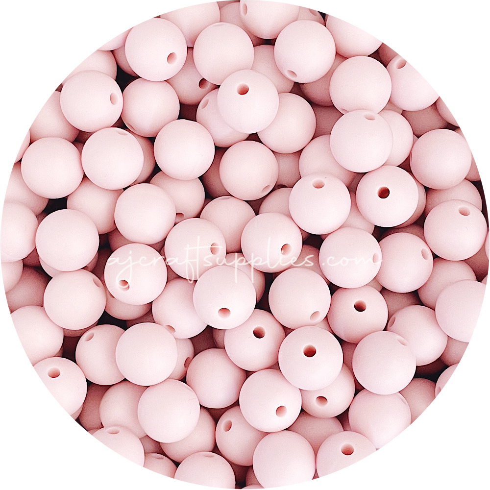 Blush Pink - 15mm round - 10 Beads