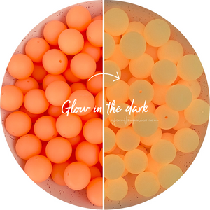 19mm round Glow in the Dark Silicone Beads