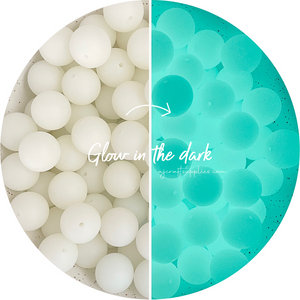 19mm round Glow in the Dark Silicone Beads